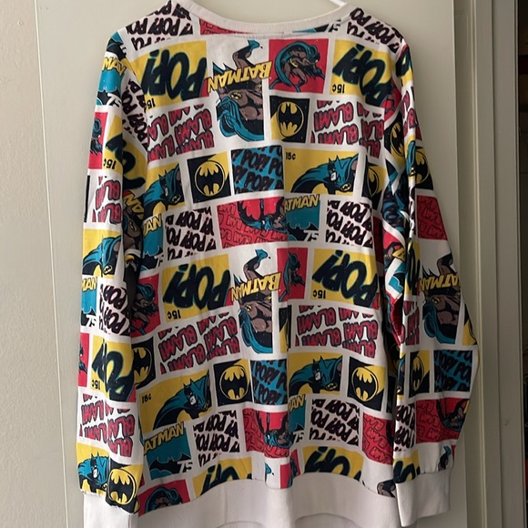 NWT Torrid Warner Bros. Batman Retro Comic Cozy Fleece Crew Neck Sweatshirt - Picture 7 of 7